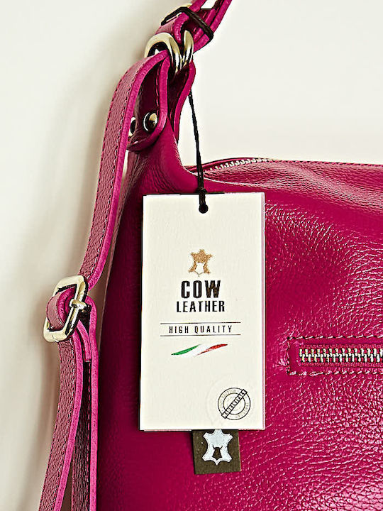 Leder Damen Handtasche Rucksack Handtasche Schulter Fuchsie