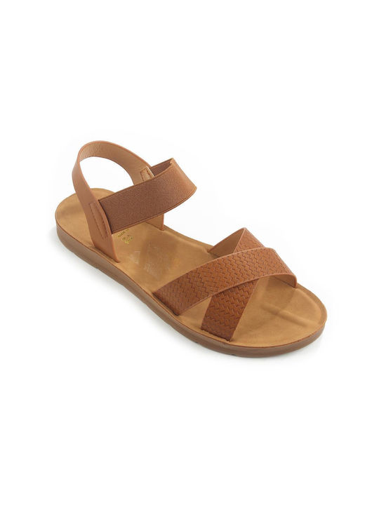 Fshoes Women's Flat Sandals in Brown Color