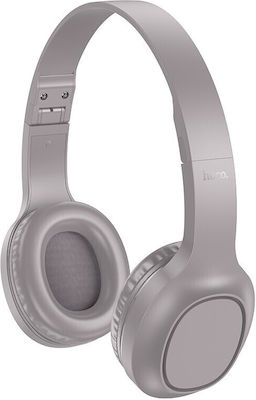 Hoco W46 Charm Ασύρματα Bluetooth Over Ear Hi-Fi Ακουστικά με 20 ώρες Λειτουργίας Καφέ