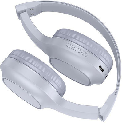 Hoco Charm W46 Bluetooth Wireless Over Ear Hi-Fi Headphones with 20 hours of Operation Light Blue Gray HC-W46BL