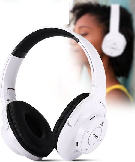 105180 Fără fir Bluetooth Over Ear Căști cu Radio cu 6 ore de Funcționare Albe