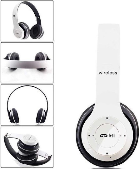 105180 Fără fir Bluetooth Over Ear Căști cu Radio cu 6 ore de Funcționare Albe