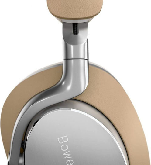 Bowers & Wilkins Px8 Wireless Wired Over Ear Headphones with 30 Hours Playing Time and Quick Charge Tan Grey Leather