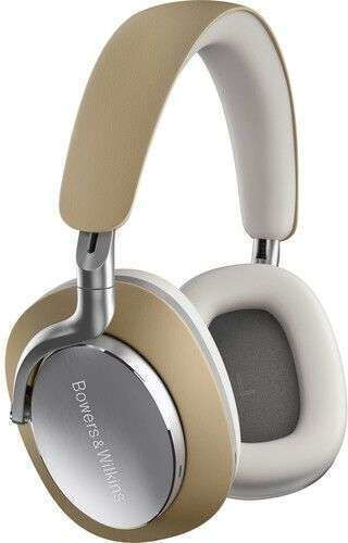 Bowers & Wilkins Px8 Wireless Wired Over Ear Headphones with 30 Hours Playing Time and Quick Charge Tan Grey Leather