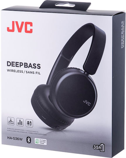 JVC HA-S36W Безжични / Жични On Ear Слушалки с 35 часа Работа Черни