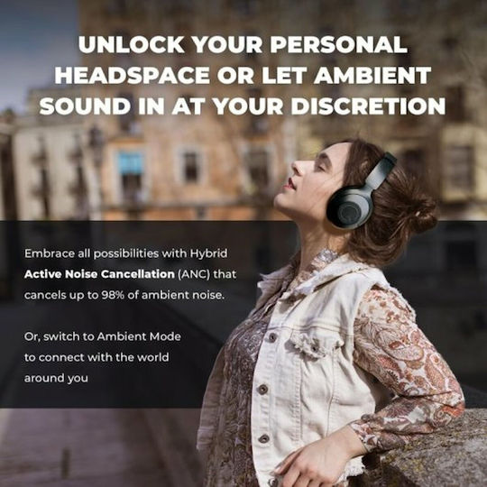 Creative Zen Hybrid Pro Classic Ασύρματα Over Ear Multimedia Ακουστικά με μικρόφωνο και σύνδεση USB-C / USB-A / Bluetooth