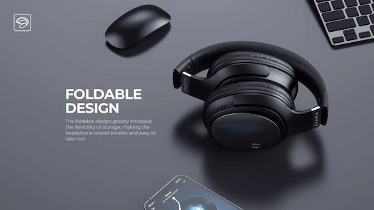 Havit H630BT Ασύρματα / Ενσύρματα Over Ear Ακουστικά με Ραδιόφωνο με 36 ώρες Λειτουργίας Μαύρα