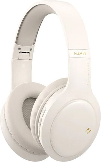 Havit H628BT Wireless / Wired Over Ear Headphones with Radio with 9 hours of Operation and Quick Charge Beige