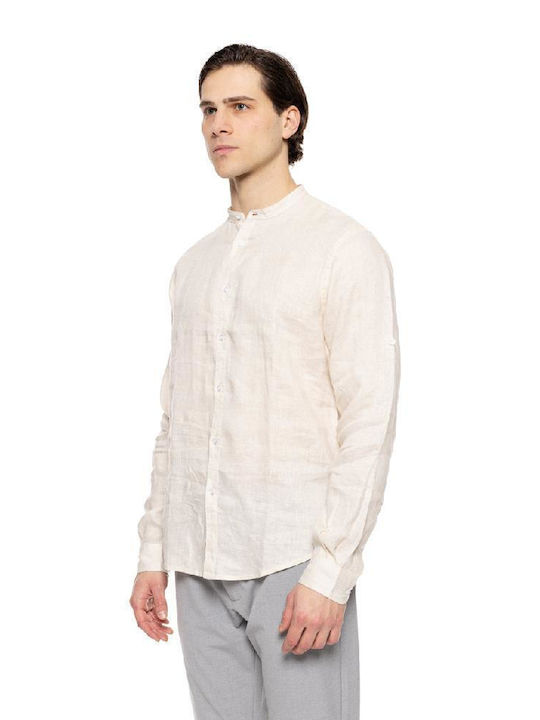 Splendid Men's Shirt Linen BEIGE 51-203-001