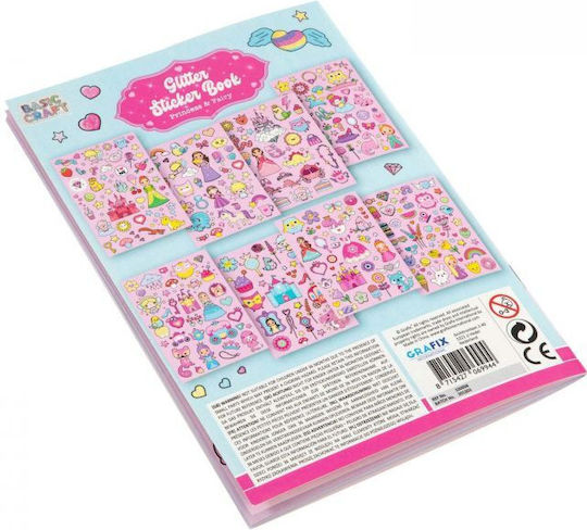 Grafix Stickerbuch Glitter A5 8 Blatt Rosa