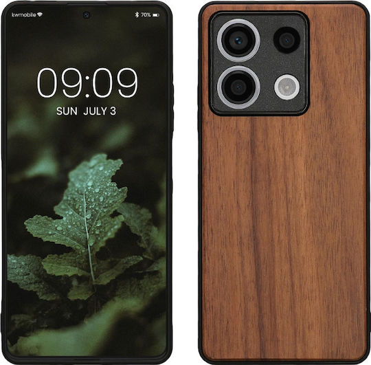 KWmobile Wood Back Cover Lemn Maro (Redmi Note 13 5G)