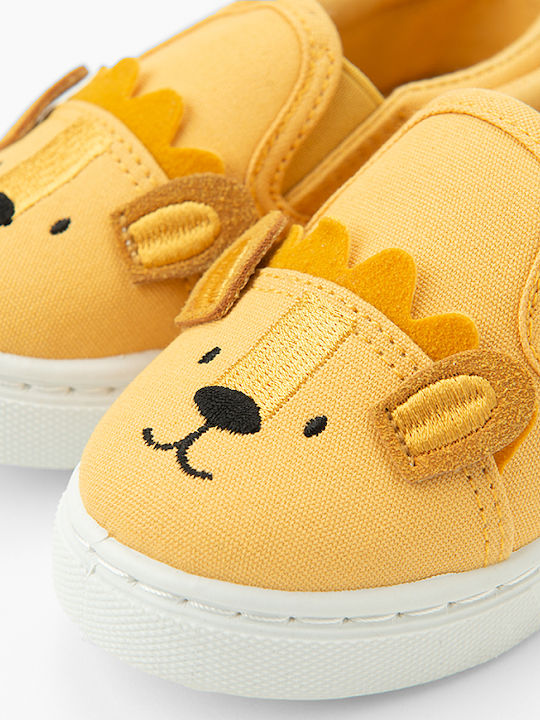 Παιδικά Sneakers Slip-on Κίτρινα