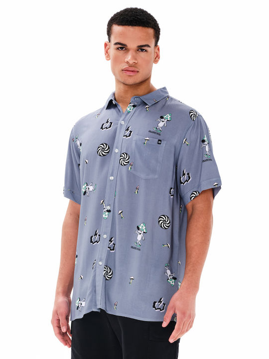Short-sleeved Shirt Stone Blue