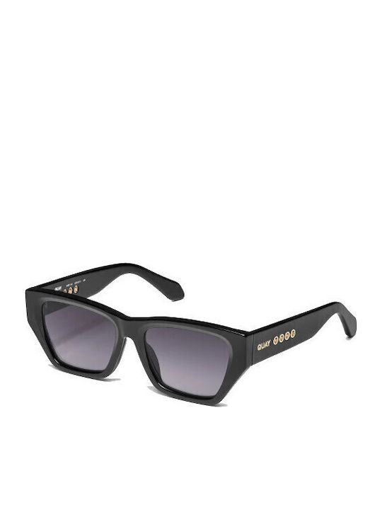 Quay Australia Unisex Sonnenbrille mit Schwarz Kunststoff Gestell und Schwarz Verlaufsfarbe Linse NOAPOLOGIES-BLK/SMK