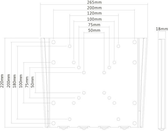 Neomounts FPMA-W110 Wall TV Mount up to 40" and 35kg Black Black