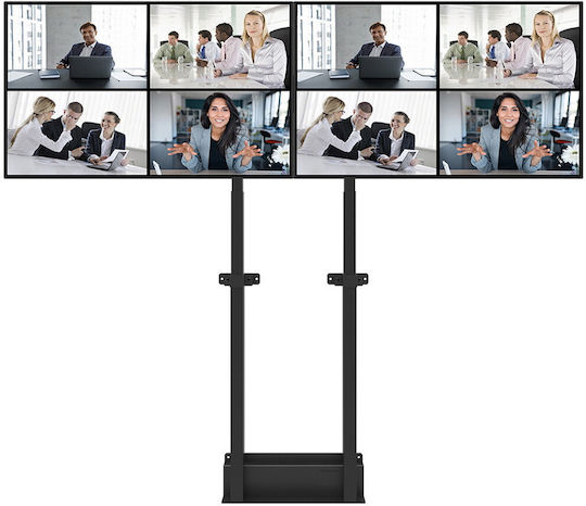 Neomounts ADM-875BL2 Βάση Τηλεόρασης Δαπέδου έως 65" και 100kg Μαύρο