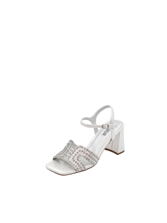 Menbur Damen Sandalen in Silber Farbe