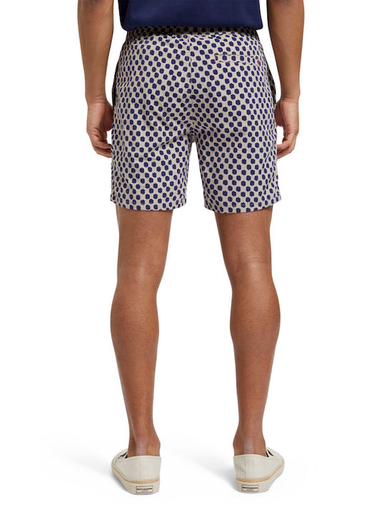 Scotch & Soda Men's Swimwear Shorts Navy Blue with Patterns