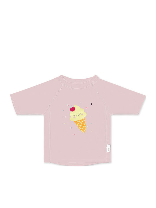 Saro Ice Creams Kids Swimwear Pink Rashguard