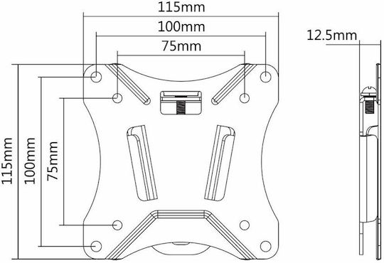 Neomounts NM-W25 Βάση Τηλεόρασης Τοίχου έως 30" και 25kg Black