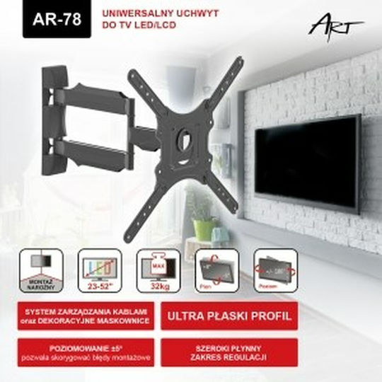Art AR-78 Wandhalterung für Fernseher mit Arm bis 52" und 32kg