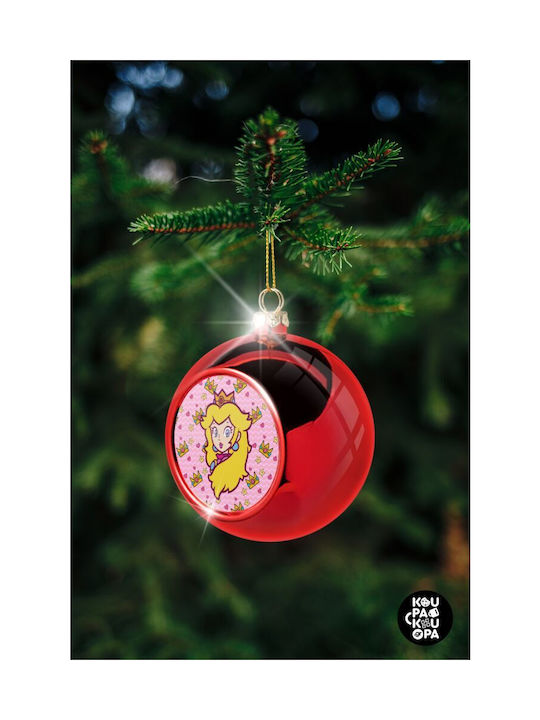 Princess Peach Christmas Tree Ball Red 8cm