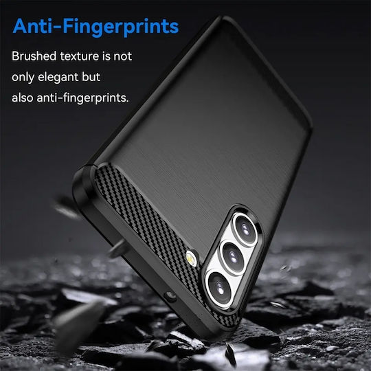 Spacecase Carbon Back Cover Silicon Negru (Galaxy S23)