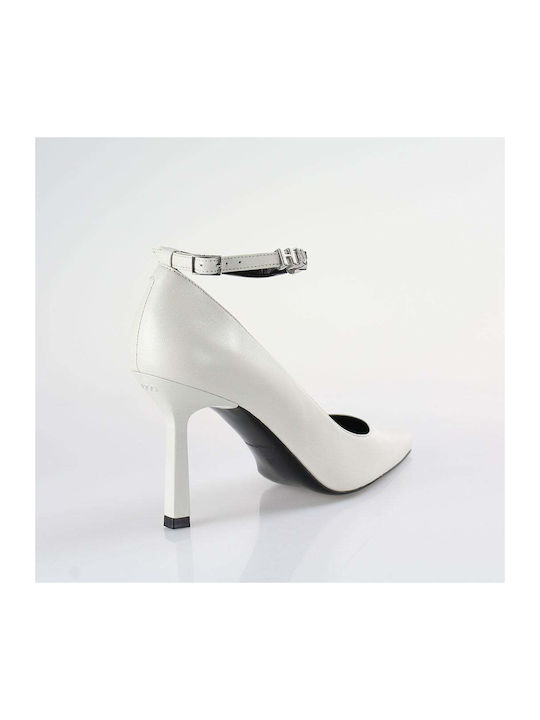 Hugo Leather White High Heels