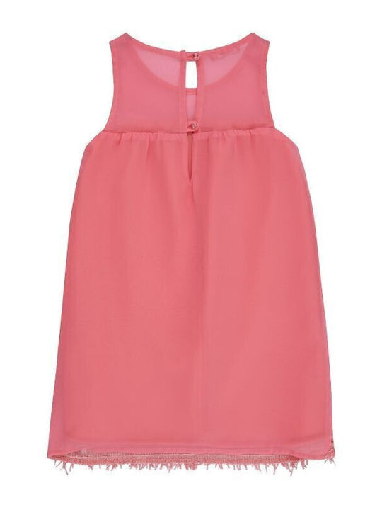 Chief Kids Dress with Sequins coral