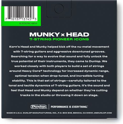 Dunlop Комплект Хорди за Електрическа китара Heavy Core 10 - 65"