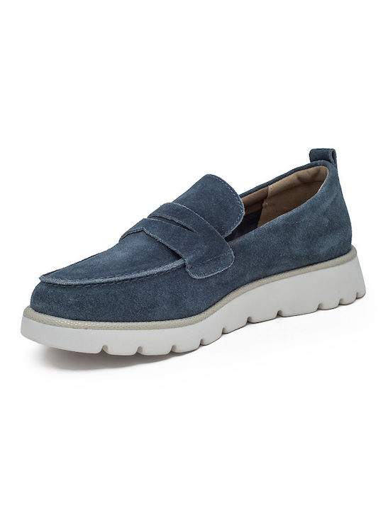 Franchesca Moretti Women's Moccasins in Blue Color