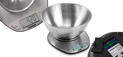 Adler Ψηφιακή Ζυγαριά Κουζίνας με Κάδο έως 5kg Γκρι