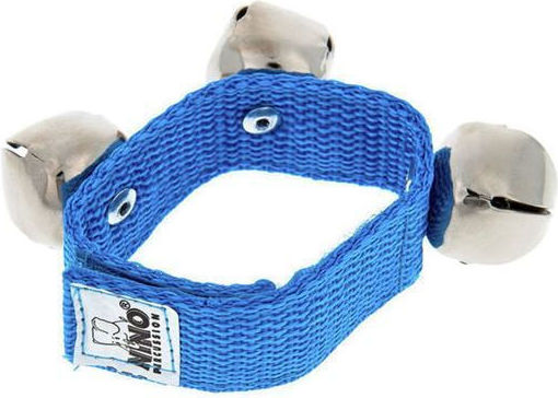 Nino Percussion Wrist Bell με 3 Κουδούνια Μπλε