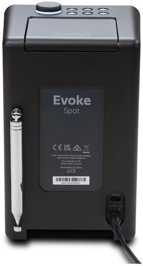 Pure Evoke Spot Επιτραπέζιο Ραδιόφωνο Ρεύματος DAB+ με Bluetooth Μαύρο