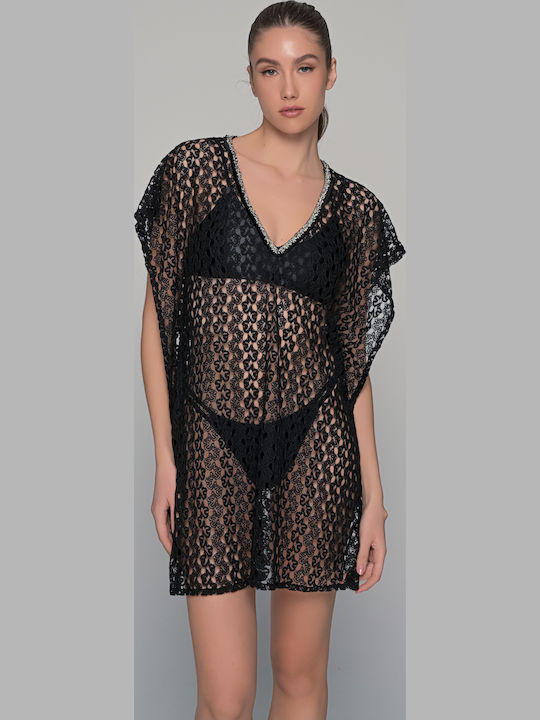Milena By Paris Damenbademode Kaftan Schwarz Milena By Paris Damenbademode Kaftan Schwarz