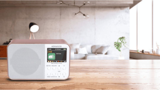 Kenwood CR-M30DAB Cu alimentare la rețea DAB+ cu Bluetooth și USB Roz