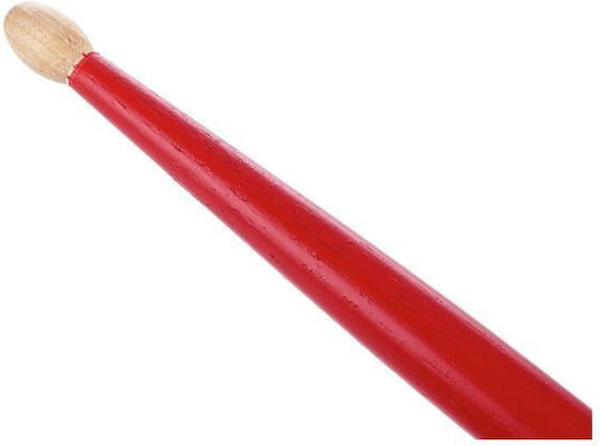 Zildjian Hickory Drumsticks Drums Signature Josh Dun Wood 5A with Tip Shape Oval in Red Color