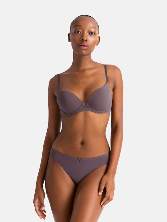 Pink-purple Σουτιέν mit leichter Polsterung mit Bügel 2Pack