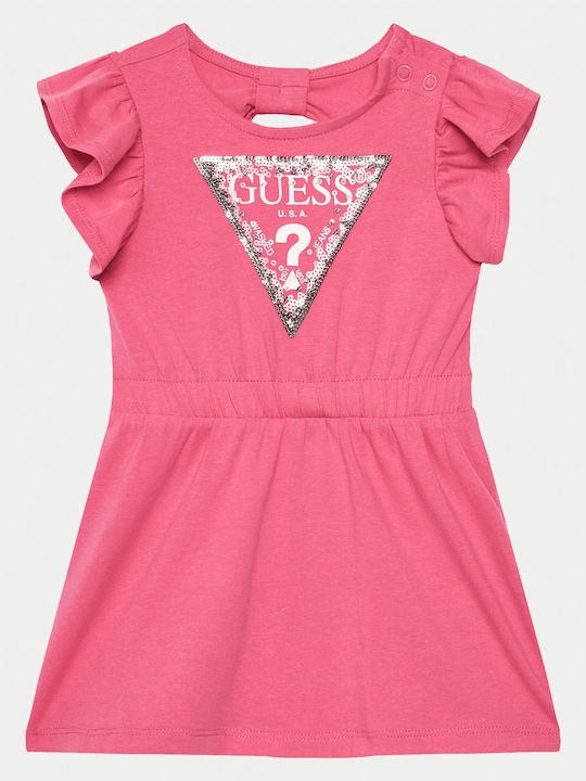 Guess Mädchen Kleid Ärmellos Fuchsie