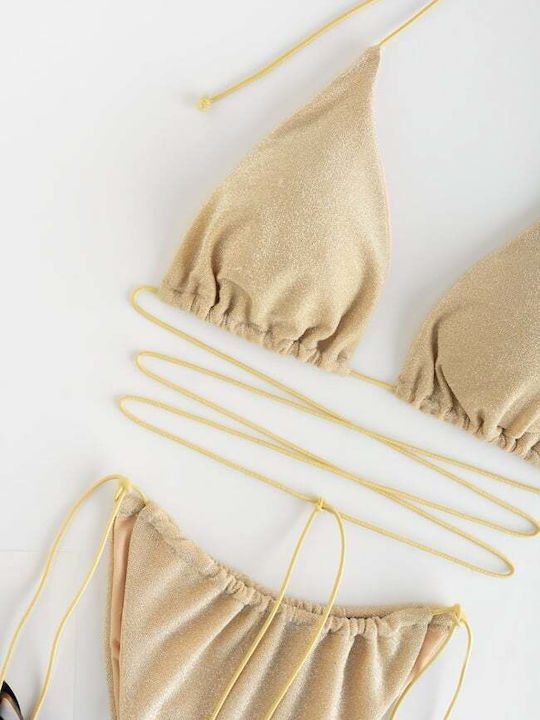 Bikini Set Triangle Beige