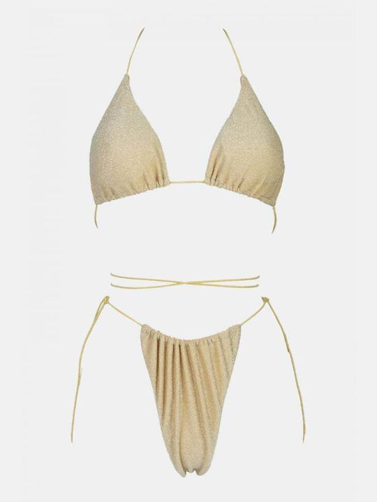 Bikini Set Triangle Beige