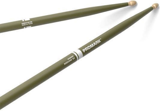 Promark Hickory Drumsticks Drums 5A with Tip Shape Acorn in Green Color