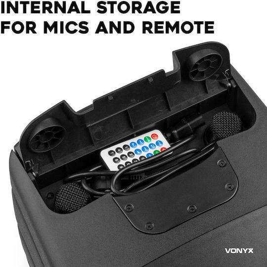 Vonyx Boxă Karaoke cu Microfoane Wireless VSP200 174.030 Negru