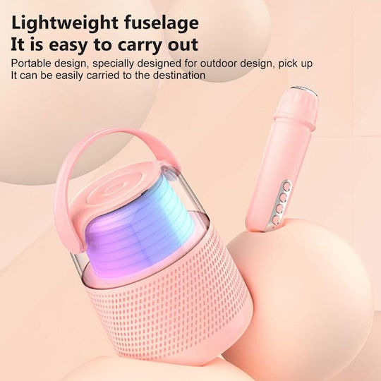 Karaoke Speaker with Wireless Microphone and Lighting Effects Family KTV Y-1 34.906.0765 Light Blue