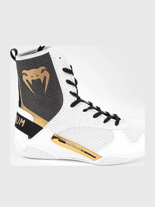Venum Elite Pantofi de box Albi