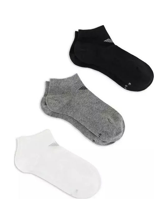 Emporio Armani Men's Socks Grey-white-black 3Pack
