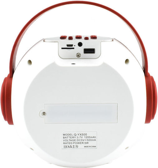 Andowl Ηχείο Karaoke με Ενσύρματo Μικρόφωνο Q-YX500 Q-YX500 Κόκκινο