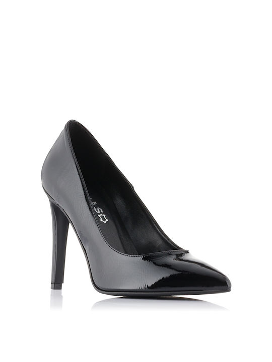 TOMAS Lina Patent black pumps