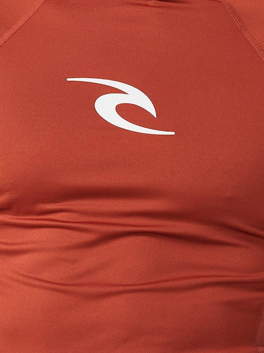 Rip Curl UPF 50+ Ανδρική Κοντομάνικη Αντηλιακή Μπλούζα Πορτοκαλί
