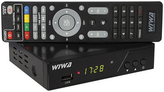 WIWA H.265 Pro Ψηφιακός Δέκτης Mpeg-4 Full HD (1080p) με Λειτουργία PVR (Εγγραφή σε USB) Σύνδεσεις SCART / HDMI / USB